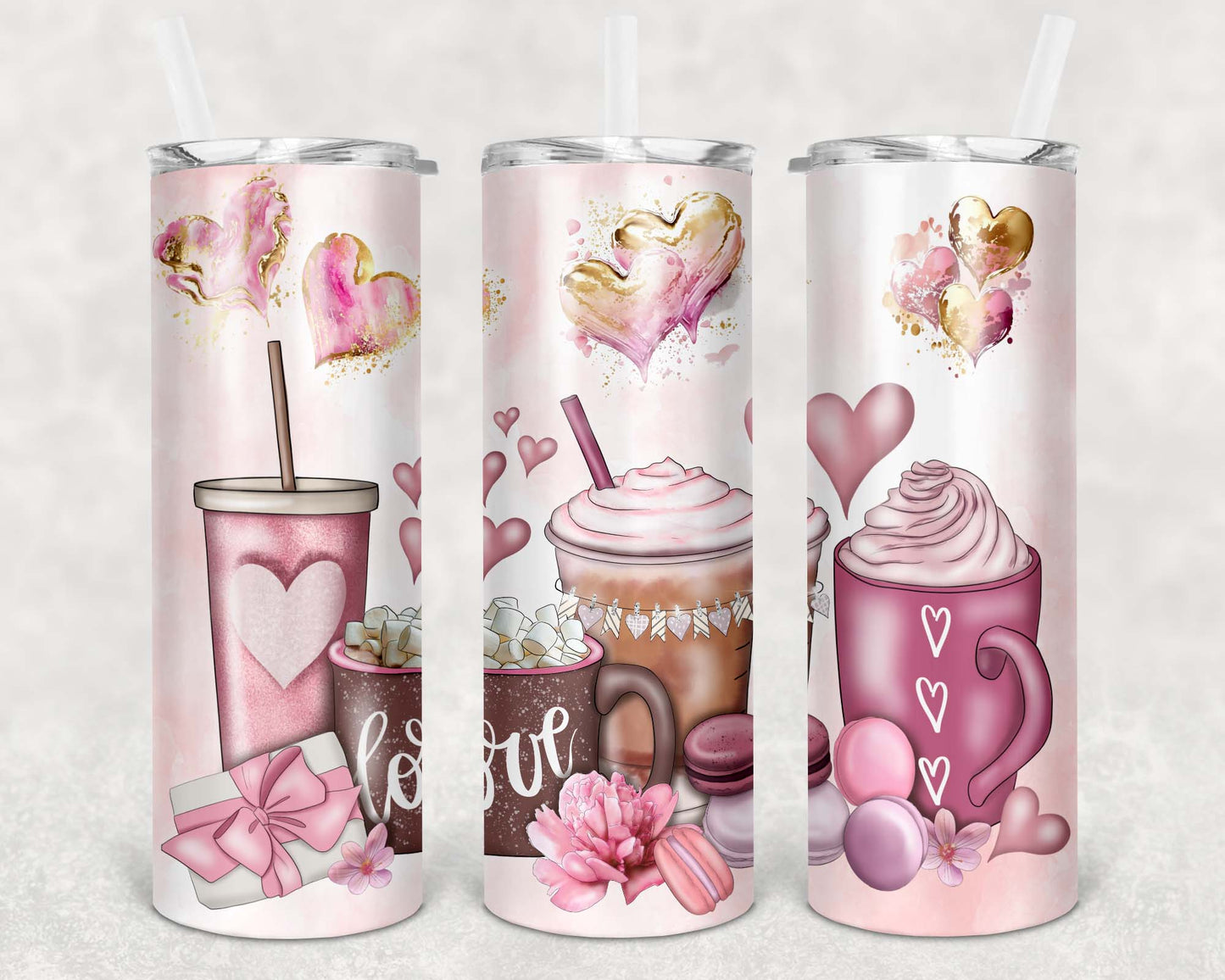20oz Tumbler - Cafecito & Love