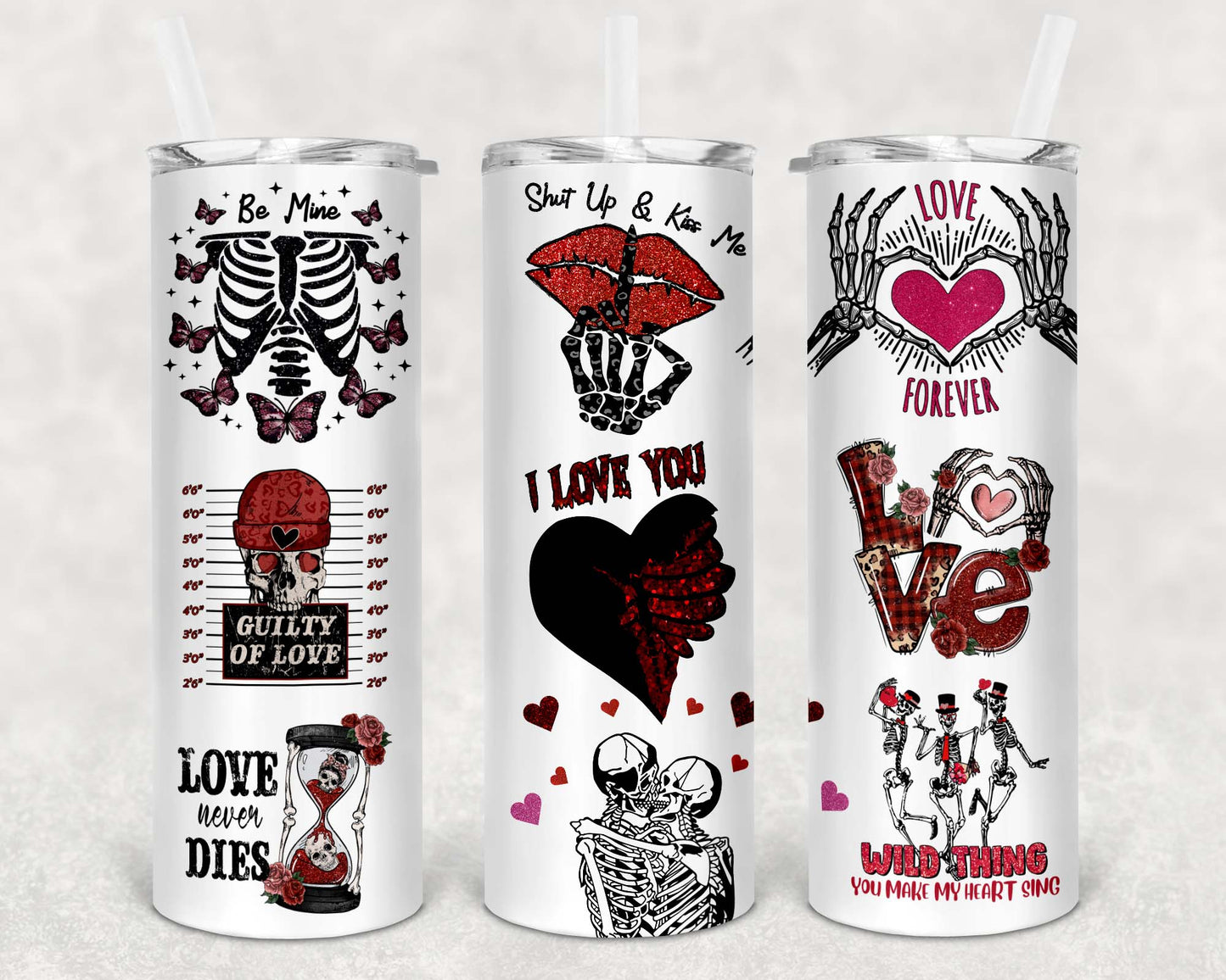 20oz Tumbler - Black Heart
