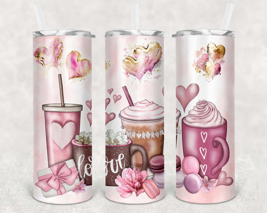 20oz Tumbler - Cafecito & Love