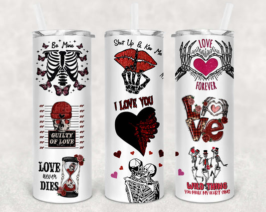 20oz Tumbler - Black Heart