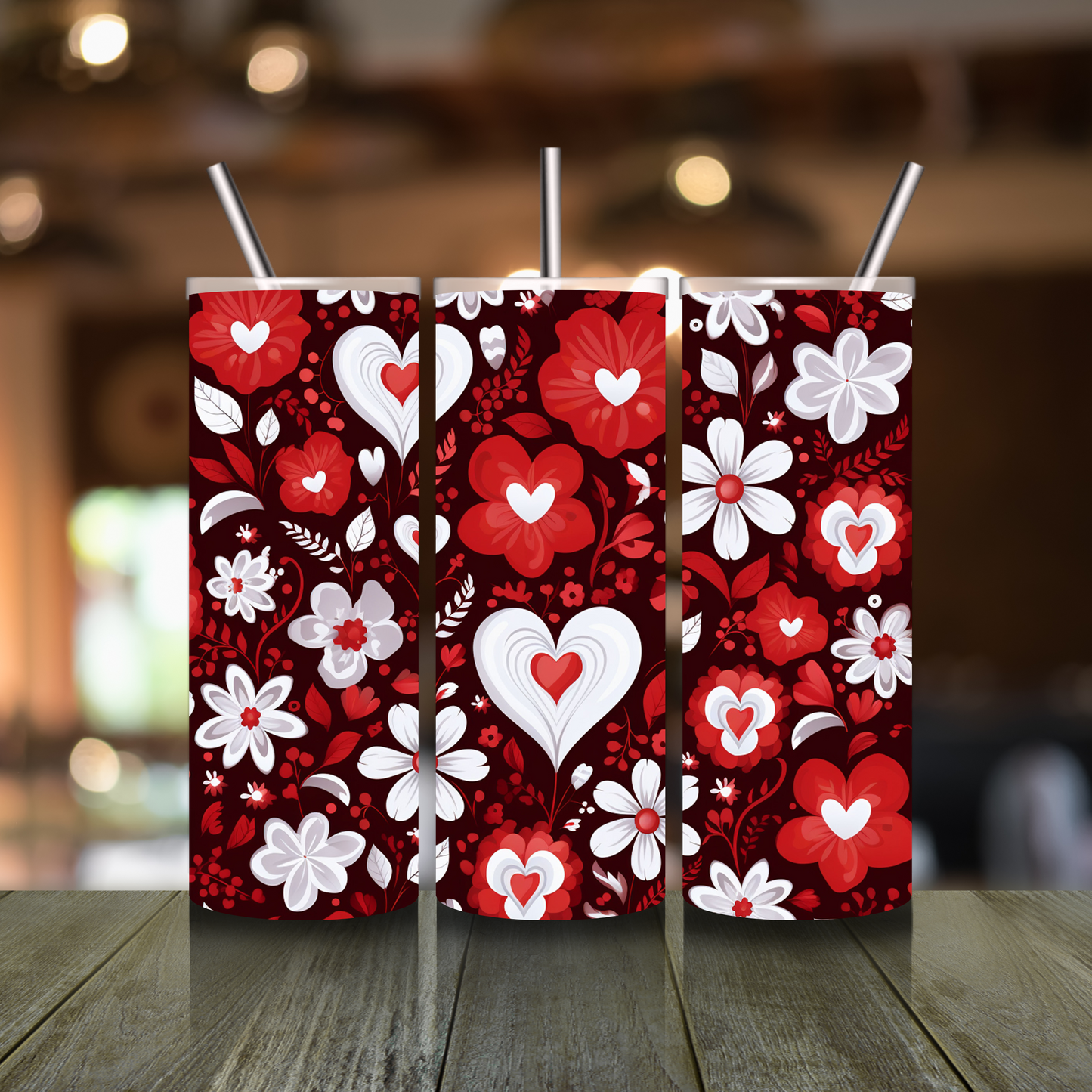 20oz Tumbler - White Heart